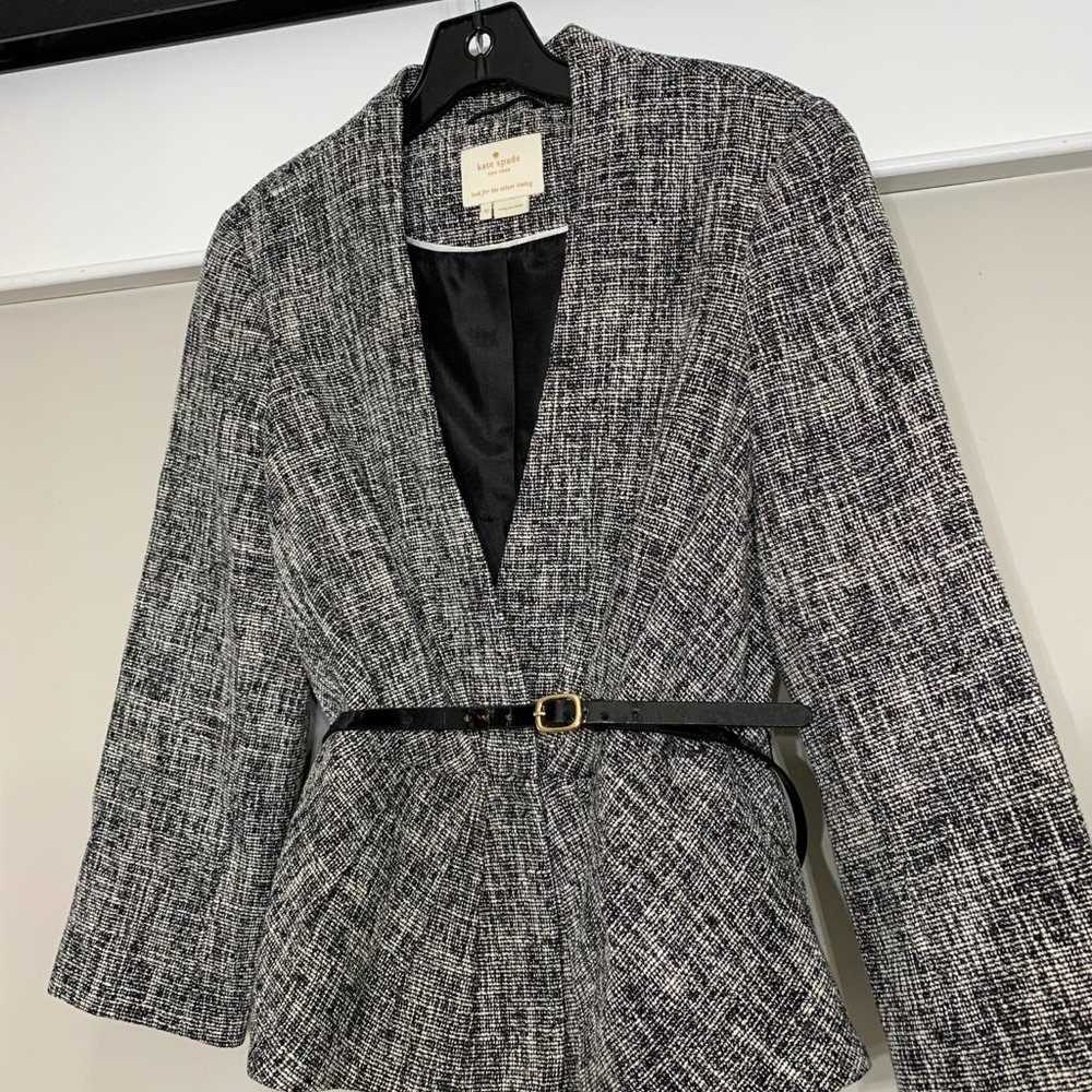 Kate Spade Belted Tweed Blazer / Jacket
